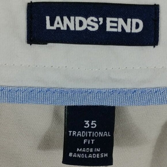 Lands' End Pants Women's Cream/Off White Denim Chino Khaki Size XL - Picture 3 of 8